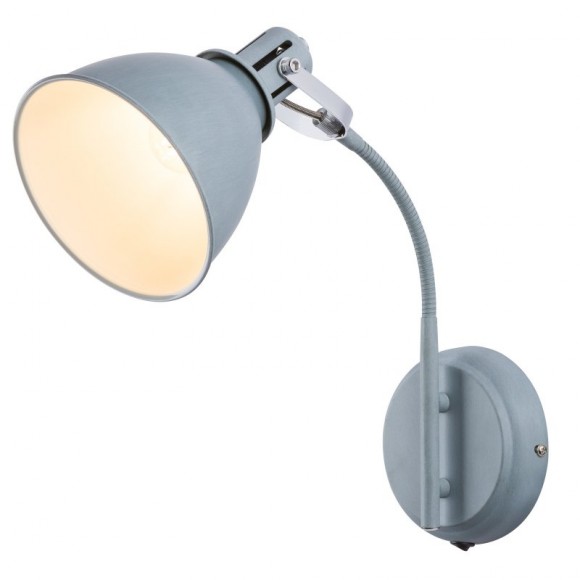 Globo 54646-1W nástenné svietidlo Jonas 1x40W | E14 - ohybné rameno, sivá
