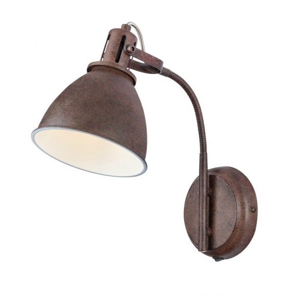 Globo 54647-1W nástenné svietidlo Giorgio 1x40W | E14 - ohybné rameno, hnedá