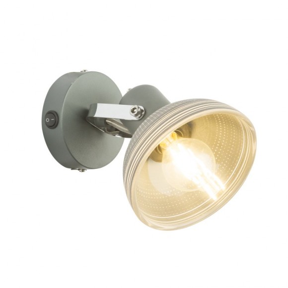 Globo 54658-1 nástenné svietidlo Daisy 1x40W | E14 - vypínač na tele, sivá