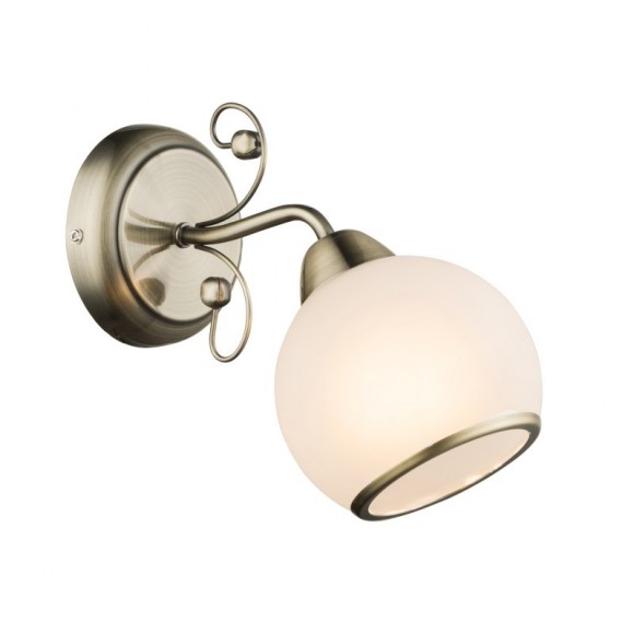 Globo 54713W nástenné bodové svietidlo Comodoro I 1x40W | E14 - mosadz, opál