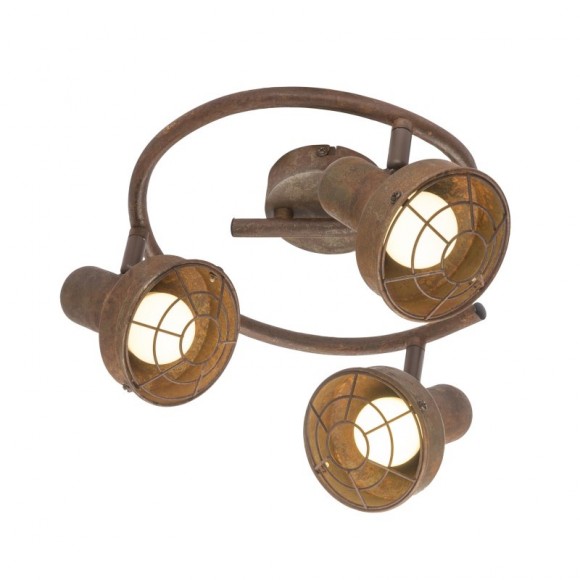 Globo 54810-3 prisadené stropné svietidlo Tycho 3x15W | E14 LED - hrdza