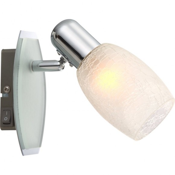 Globo 54984-2 nástenné alebo stropné bodové prisadené svietidlo Florita 2x40W | E14 - chróm, matný nikel, satinované sklo, opál