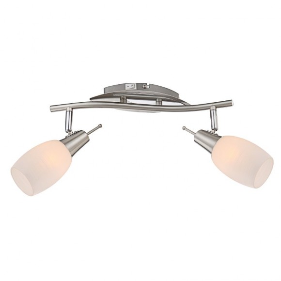 Globo 54983-2 prisadené stropné bodové svietidlo Gillian 2x40W | E14 - imitácia popraskaného skla, chróm