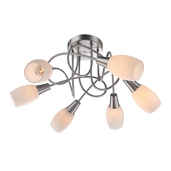 Globo 54983-6D stropné bodové svietidlo Gillian 6x40W | E14 - chróm, biela