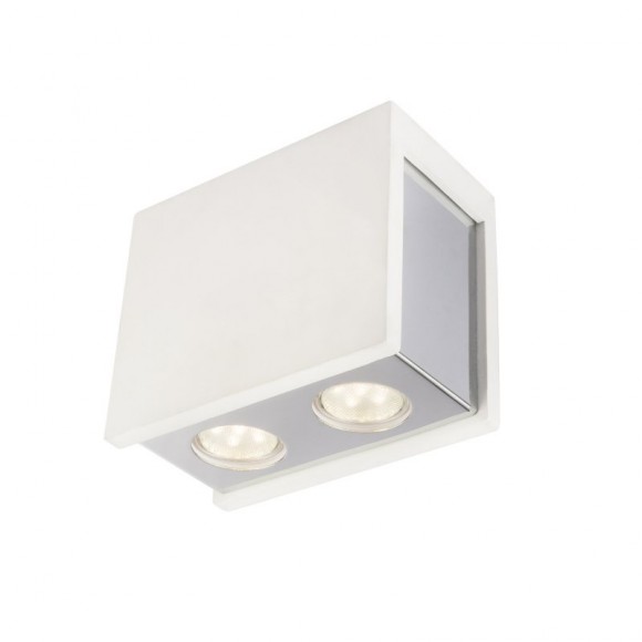 Globo 55010-2D prisadené stropné svietidlo Christine 2x25W | GU10 - biela, chróm