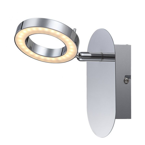 Globo 56107-1 LED nástenná lampa Orell 1x5W | 400lm | 3000K - vypínač na tele, chróm