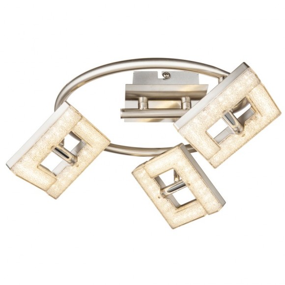 Globo 56118-3 LED prisadené stropné svietidlo Emma 3x4W | 840lm | 3000K - nastaviteľné, matný nikel, biela