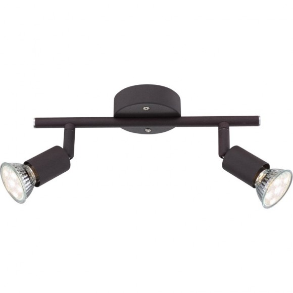 Globo 57382-2L prisadené nástenné či stropné bodové svietidlo Oliwa 2x3W | GU10 LED | 250l | 3000K - čierna