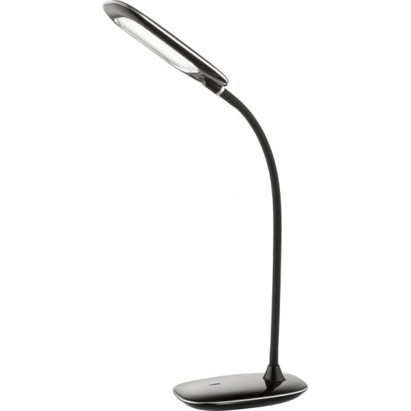 Globo 58263 LED stolové svietidlo Minea | 1x5W | 280L | 5500K - dotykový stmievač, ohybné rameno, čierna