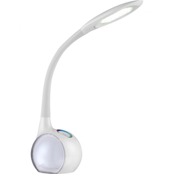 Globo 58278 LED stolná lampa Tarron 1x5W | 280L | 5500K | RGB - dotykový stmievač, osvetlený podstavec, fixácia farby, biela