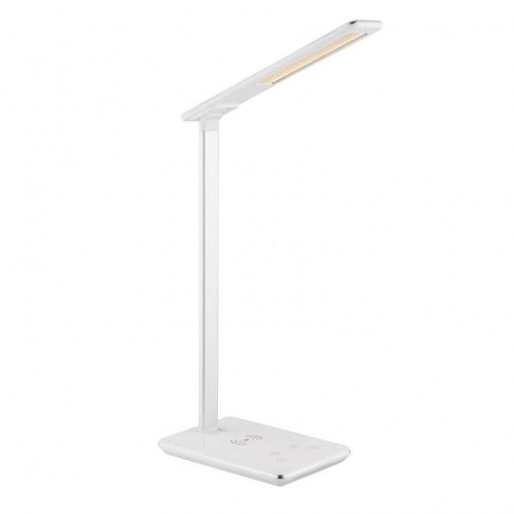 Globo 58297 LED stolové svietidlo Hekla 1x5W | 160L | 3000-6000K - bezdrôtová nabíjačka, USB nabíjací kábel, dotykový stmievač s plynulým stmievaním, biela