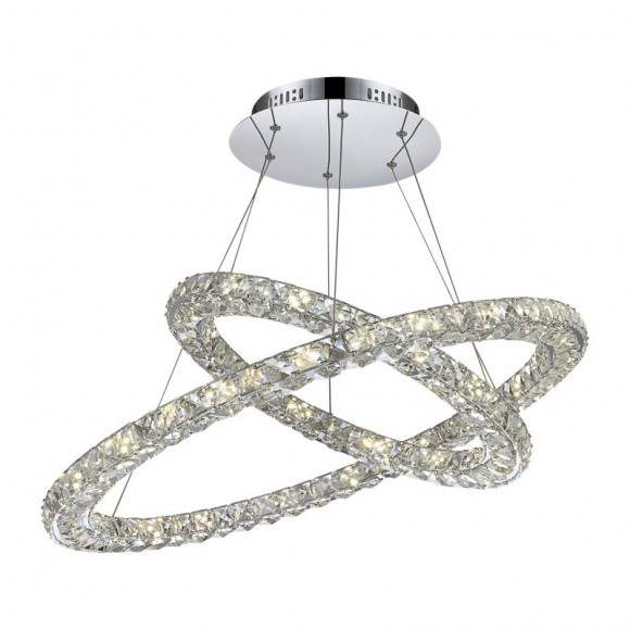 Globo 67038-64 LED závesné svietidlo Marilyn I 1x64W | 3632lm | 4000K - chór, priehľadný kryštál