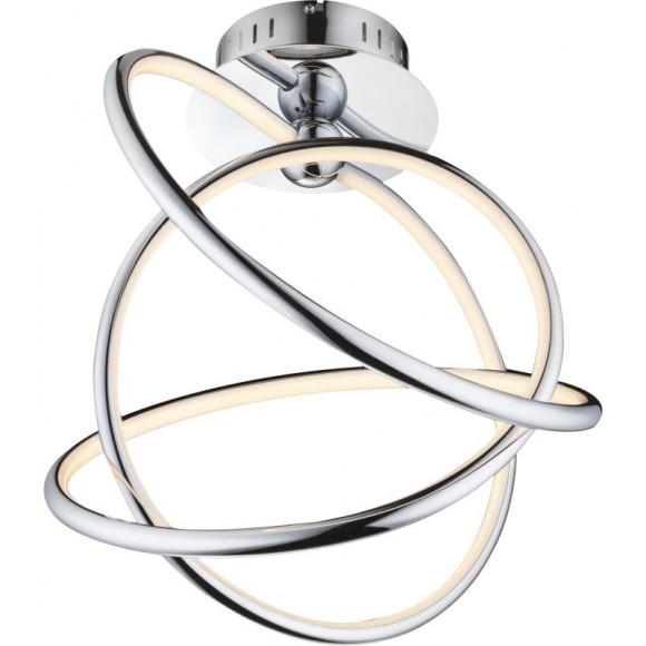 Globo 67823-36D LED prisadené stropné svietidlo Wave 1x36W | 1800lm | 3000K - chróm