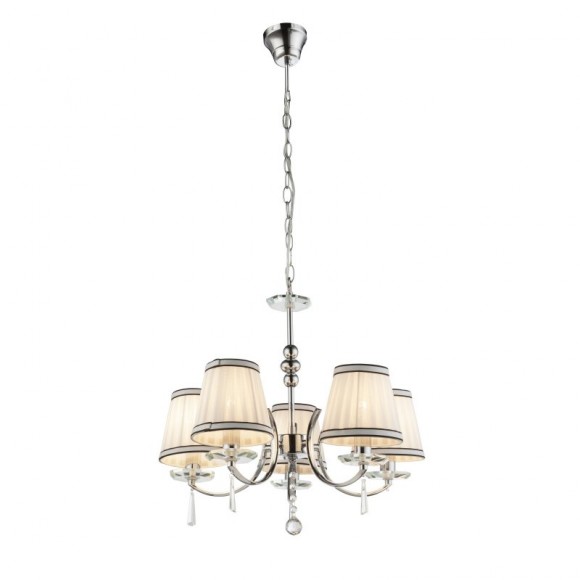 Globo 69032-5 závesné stropné svietidlo Valle 5x40W | E14 - chróm, biela