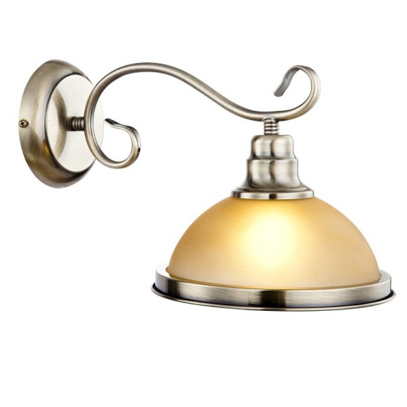Globo 6905-1W nástenná lampa Sassari 1x60W | E27 - mosadz, jantár