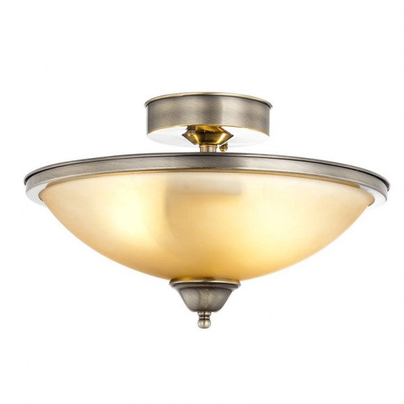 Globo 6905-2D prisadené stropné svietidlo Sassari 1x60W | E27 - mosadz, jantár