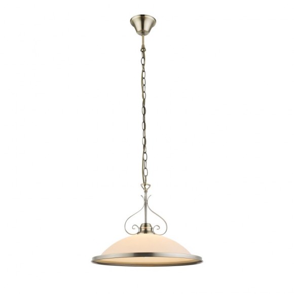 Globo 6906 závesné stropné svietidlo Sassari 1x60W | E27 - mosadz, biela
