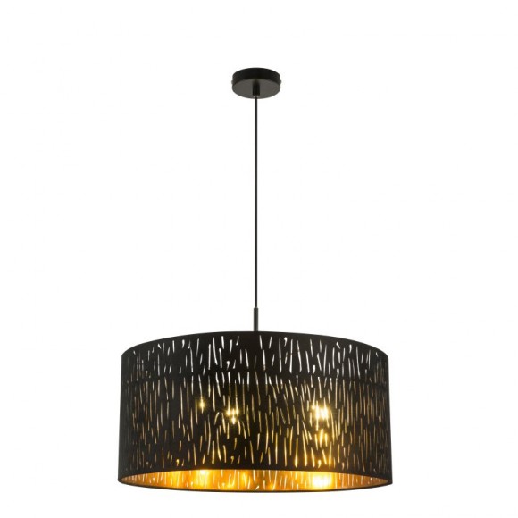Globo 15264H1 závesné stropné svietidlo Tuxon 3x60W | E27 - čierna, zlatá