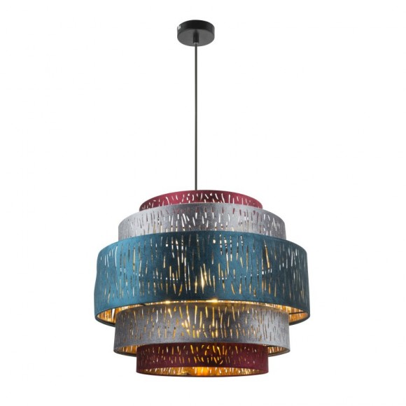 Globo 15266H3 závesné stropné svietidlo Ticon 1x60W | E27 - čierna, multicolor