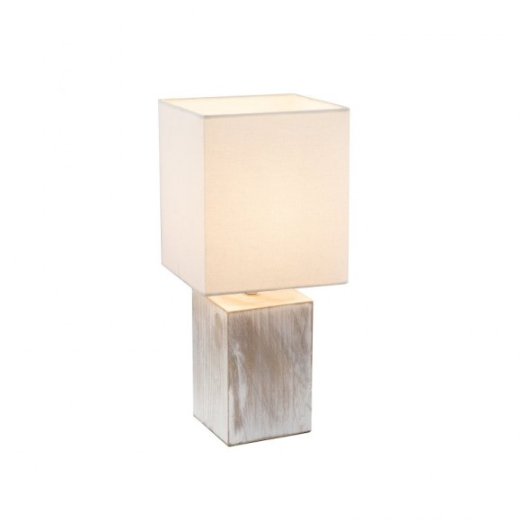 Globo 21699 stolové svietidlo Ilona 1x40W | E14 - drevo, biela
