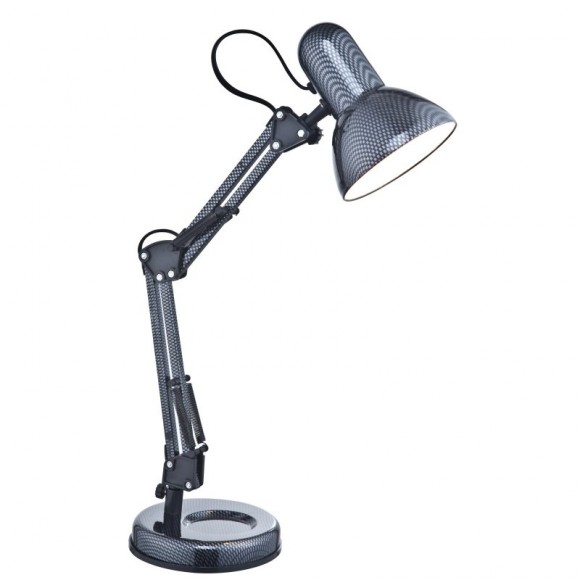 Globo 24892 stolná lampa Carbon 1x40W | E27 - vypínač na tele, nastaviteľná, karbón