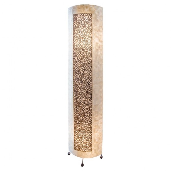 Globo 25819 stojacie svietidlo 2x40W | E27 - imitácia mušle, hnedá
