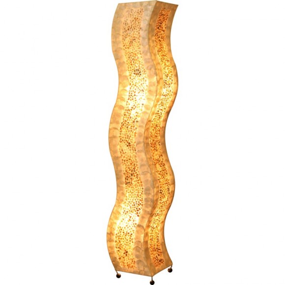 Globo 25822 stojaca lampa Bali 1x60W | E27 - vypínač na tele, hnedá