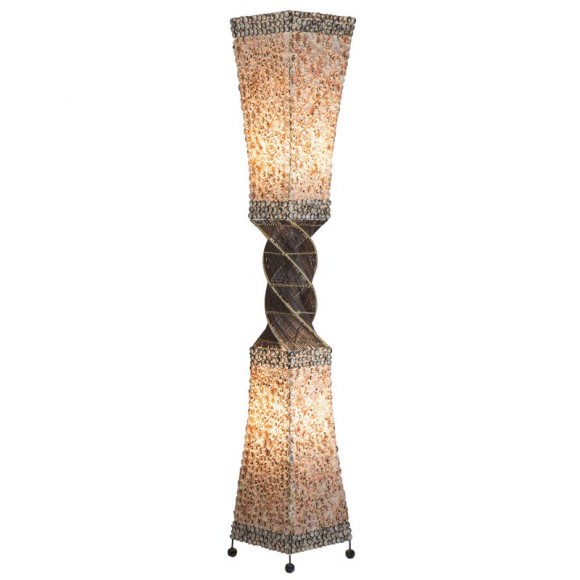 Globo 25847 stojacie svietidlo Bali 2x40W | E27 - imitácia mušle, ratan