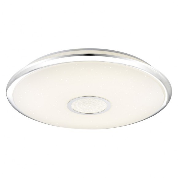 Globo 48382 LED stropné svietidlo Rena 1x60W | 4800lm | 3000-6500K - trblietavý efekt, stmievateľné, menič farieb, fixácia farieb, diaľkové ovládanie, nočné osvetlenie, biela, opál