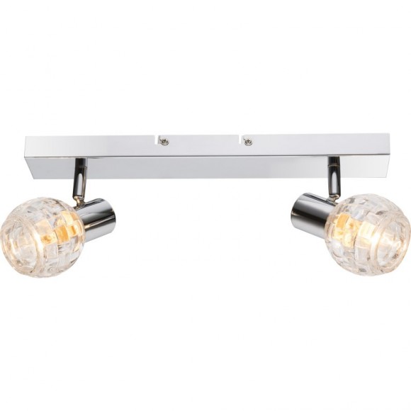 Globo 541007-2 prisadené stropné či nástenné bodové svietidlo Keith I 2x40W | E14 - chróm