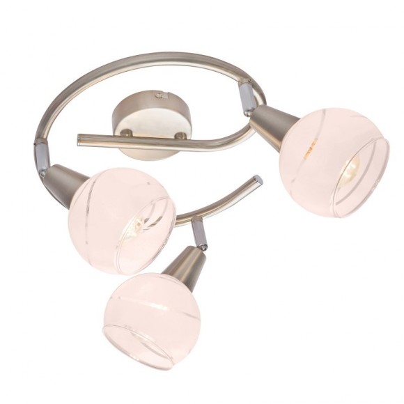Globo 54341-3G LED prisadené stropné svietidlo Elliott 3x5W | E14 LED | 960lm | 3000K - matný nikel