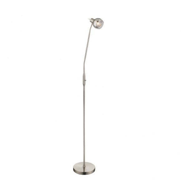 Globo 54348-1S stojacie svietidlo Lara 1x4W | E14 LED | 320 lm | 3000K - ohybné rameno, matný nikel