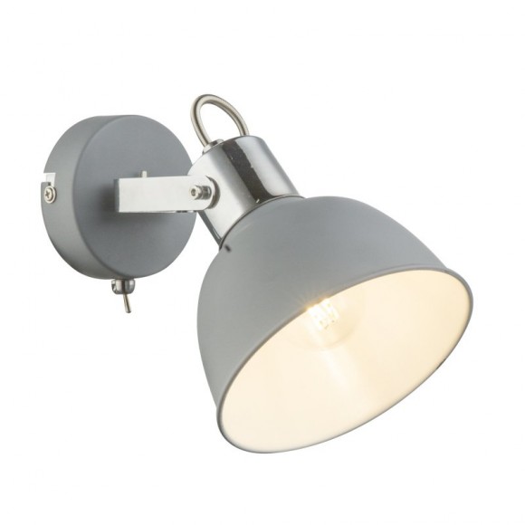 Globo 54640-1 nástenné svietidlo Gerda 1x25W | E14 - vypínač na tele, sivá