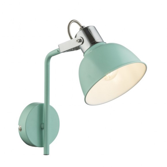 Globo 54641-1W nástenné svietidlo Roli 1x25W | E14 - káblový spínač, mentolová
