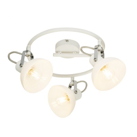 Globo 54657-3 prisadené stropné svietidlo Amory 3x40W | E14 - nastaviteľné, chróm, biela