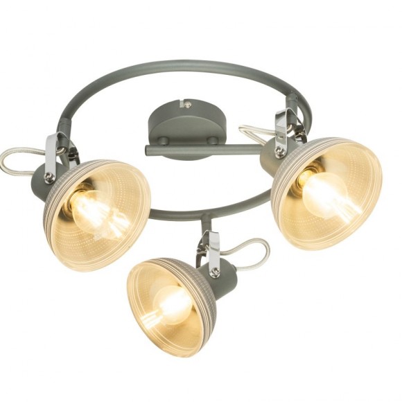 Globo 54658-3 prisadené stropné svietidlo Daisy 3x40W | E14 - nastaviteľné, sivá