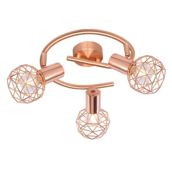 Globo 54805-3 prisadené stropné svietidlo Xara 3x40W | E14 - medený