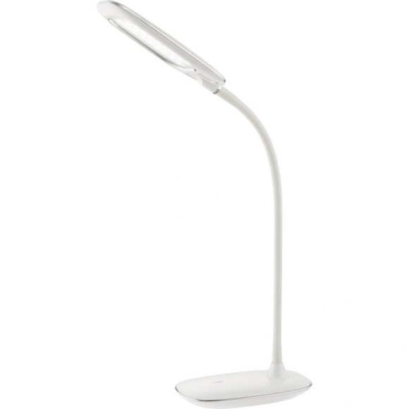 Globo 58262 LED stolové svietidlo Minea | 1x5W | 280L | 5500K - dotykový stmievač, ohybné rameno, biela