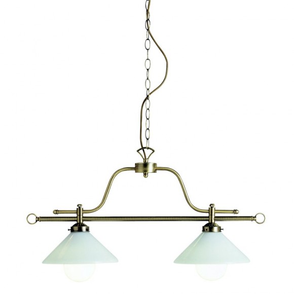 Globo 6870-2 závesné stropné svietidlo Landlife 2x60W | E27 - mosadz, opál