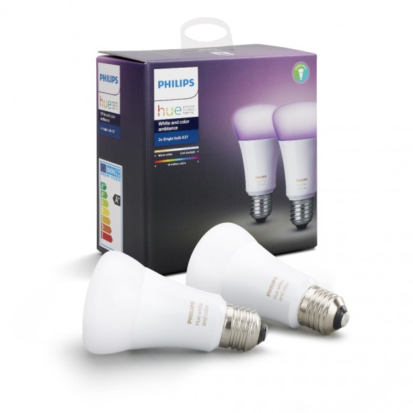 Philips Hue 8718696729052 sada 2 LED žiaroviek 1x10W | E27 | 2200-6500K - White and Color Ambiance