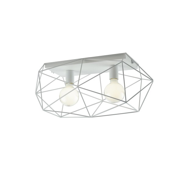 Luce Ambiente Design I-ABRAXAS-PL2 BCO prisadené stropné svietidlo ABRAXAS | 2×60W E27 | biela