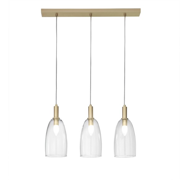 Luce Ambiente Design I-BRANDY-S3 závesné stropné svietidlo BRANDY | 3×60W E14 | zlatá
