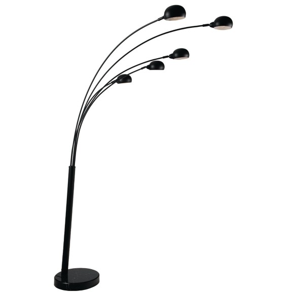 Luce Ambiente Design I-ERACLE-PT NERO stojacia lampa ERACLE | 5×60W E14 | vypínač | čierna