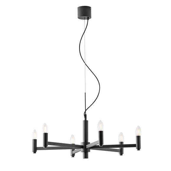 Luce Ambiente Design I-KAROL-6 závesné stropné svietidlo KAROL E14 | na lanku