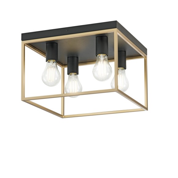 Luce Ambiente Design I-KIMERA-PL4 prisadené stropné svietidlo KIMERA E27 | čierna | zlatá