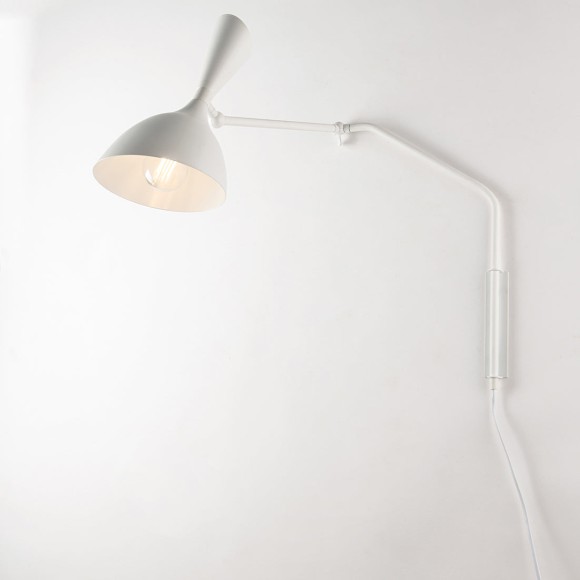 Luce Ambiente Design I-MORGAN-AP-BCO nástenné svietidlo MORGAN | 1×60W E27 | vypínač | biela