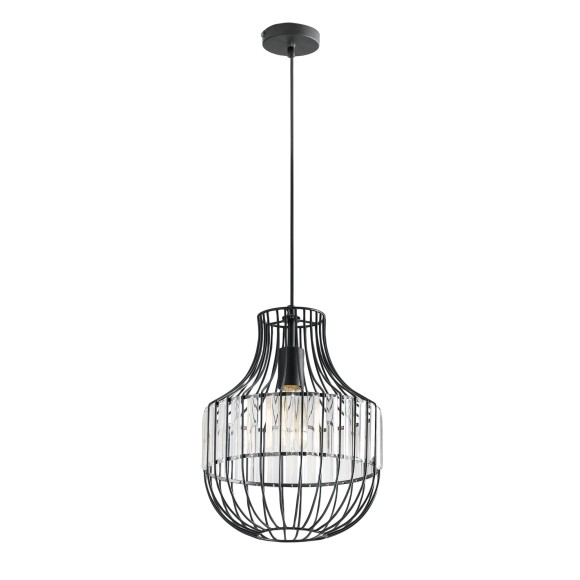 Luce Ambiente Design I-OPIUM-S1 A závesné stropné svietidlo OPIUM | 1×60W E27 | čierna