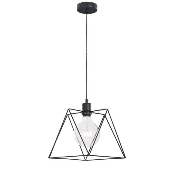 Luce Ambiente Design I-SANTANA-L-S1 závesné stropné svietidlo SANTANA | 1×60W E27 | čierna