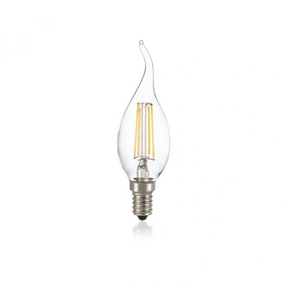 Ideal Lux 188911 LED žiarovka Filament BA35 1x4W | E14 | 520lm | 3000K - stmievateľná, číra