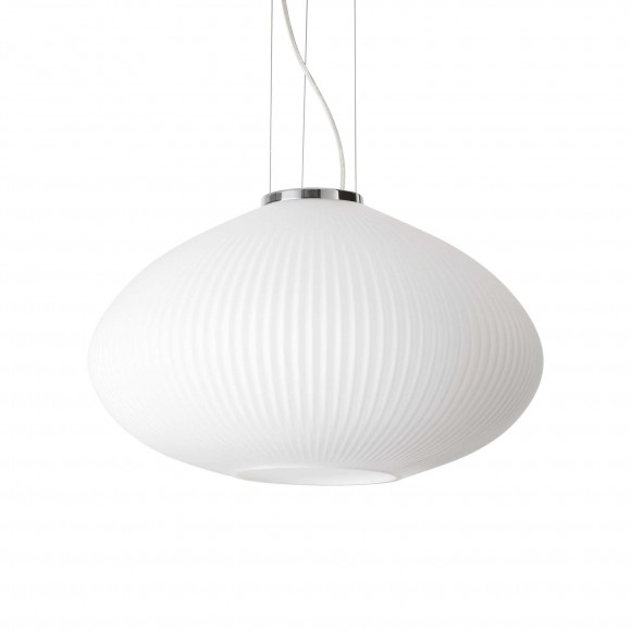 Ideal Lux 264523 závesné stropné svietidlo Plisse Sp1 1x60W | E27 - chróm, biela